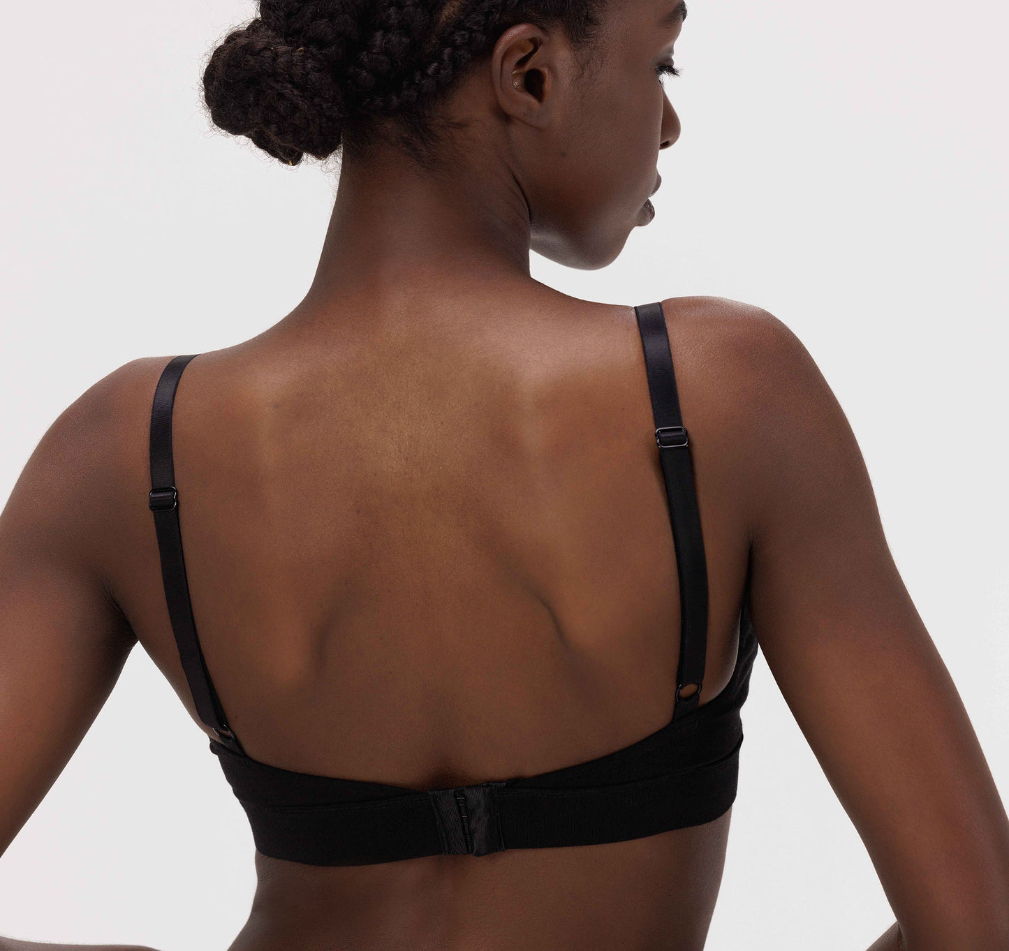 Bralette Triángulo Algodón Orgánico Negro