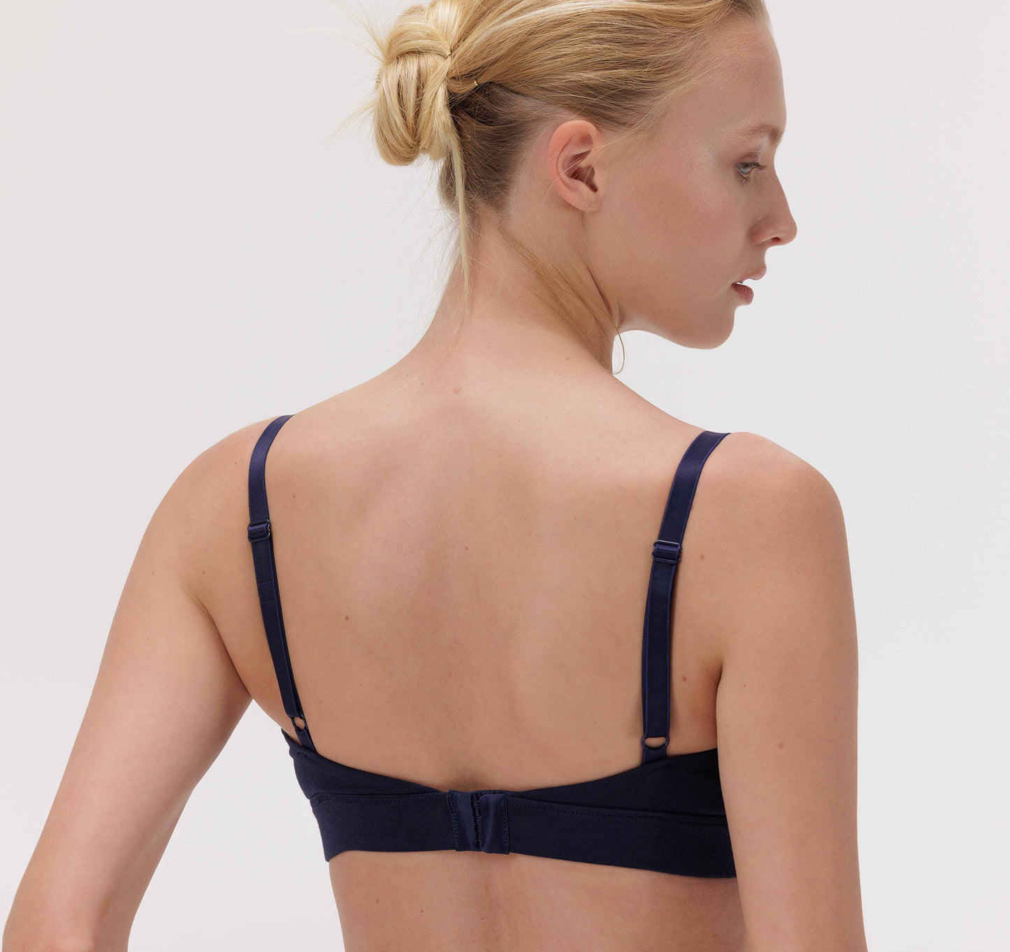 Bralette Triángulo Algodón Orgánico Navy