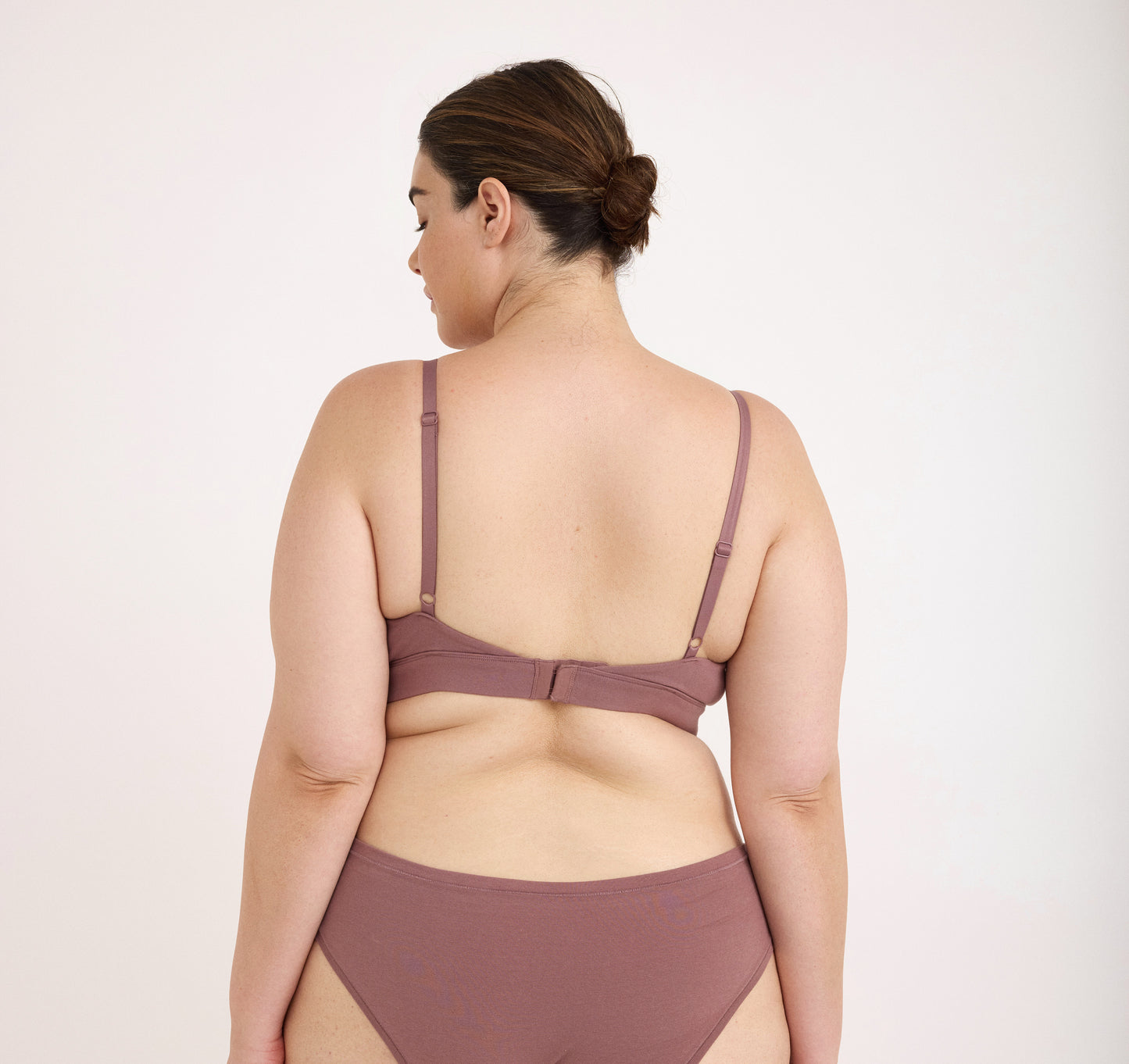 Bralette Triángulo Algodón Orgánico Palo Rosa