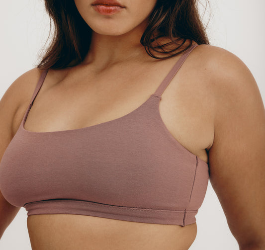 Bralette Algodón Orgánico Palo Rosa