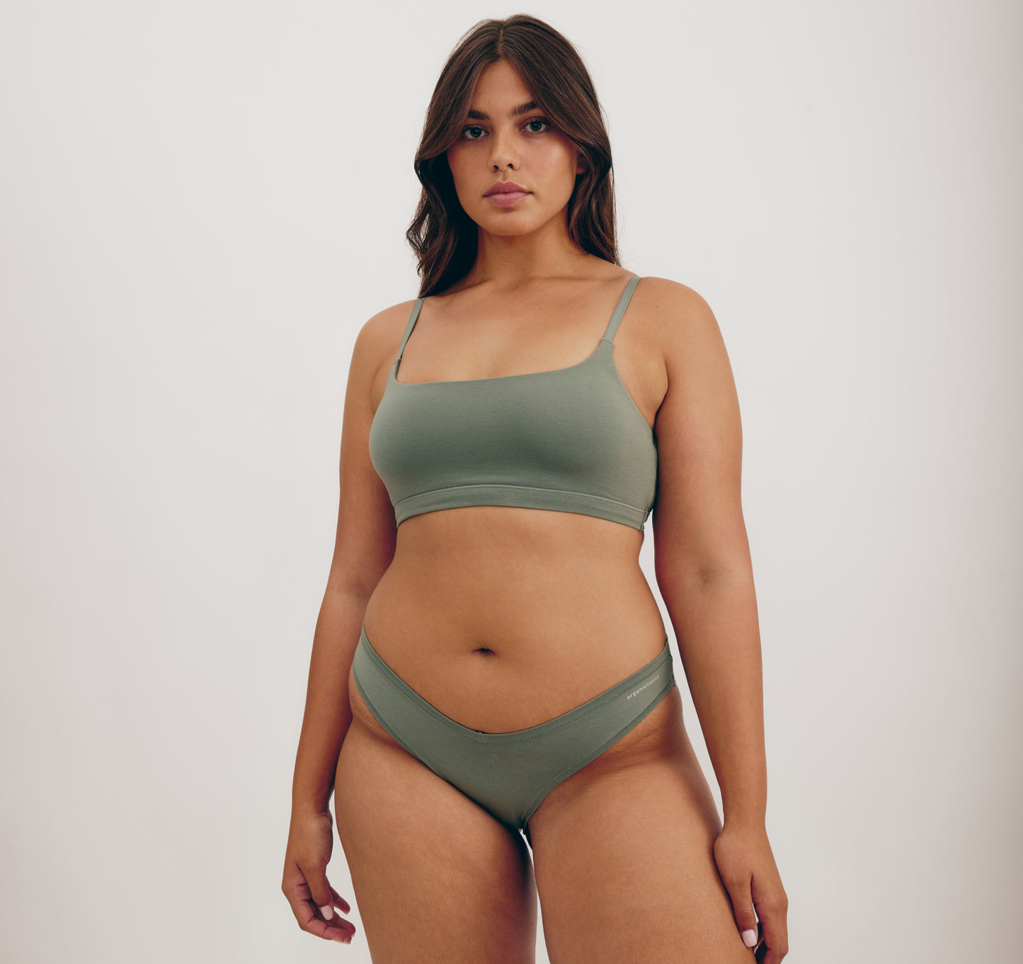 Cheeky Flex Cotton Algodón Orgánico Verde Olivo