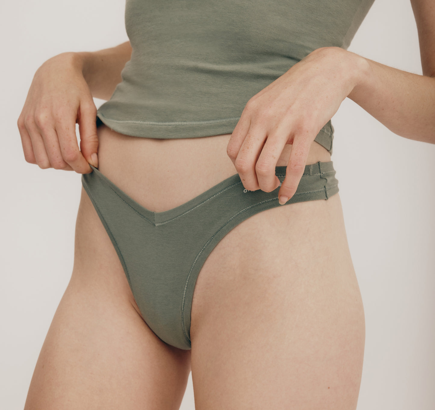 Colaless Flex Cotton Algodón Orgánico Verde Olivo