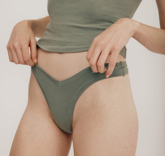 Colaless Flex Cotton Algodón Orgánico Verde Olivo