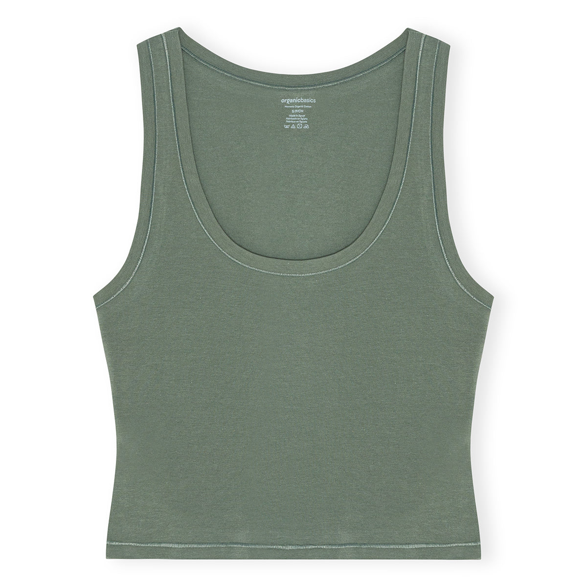 Tank Top Algodón Orgánico Verde Olivo