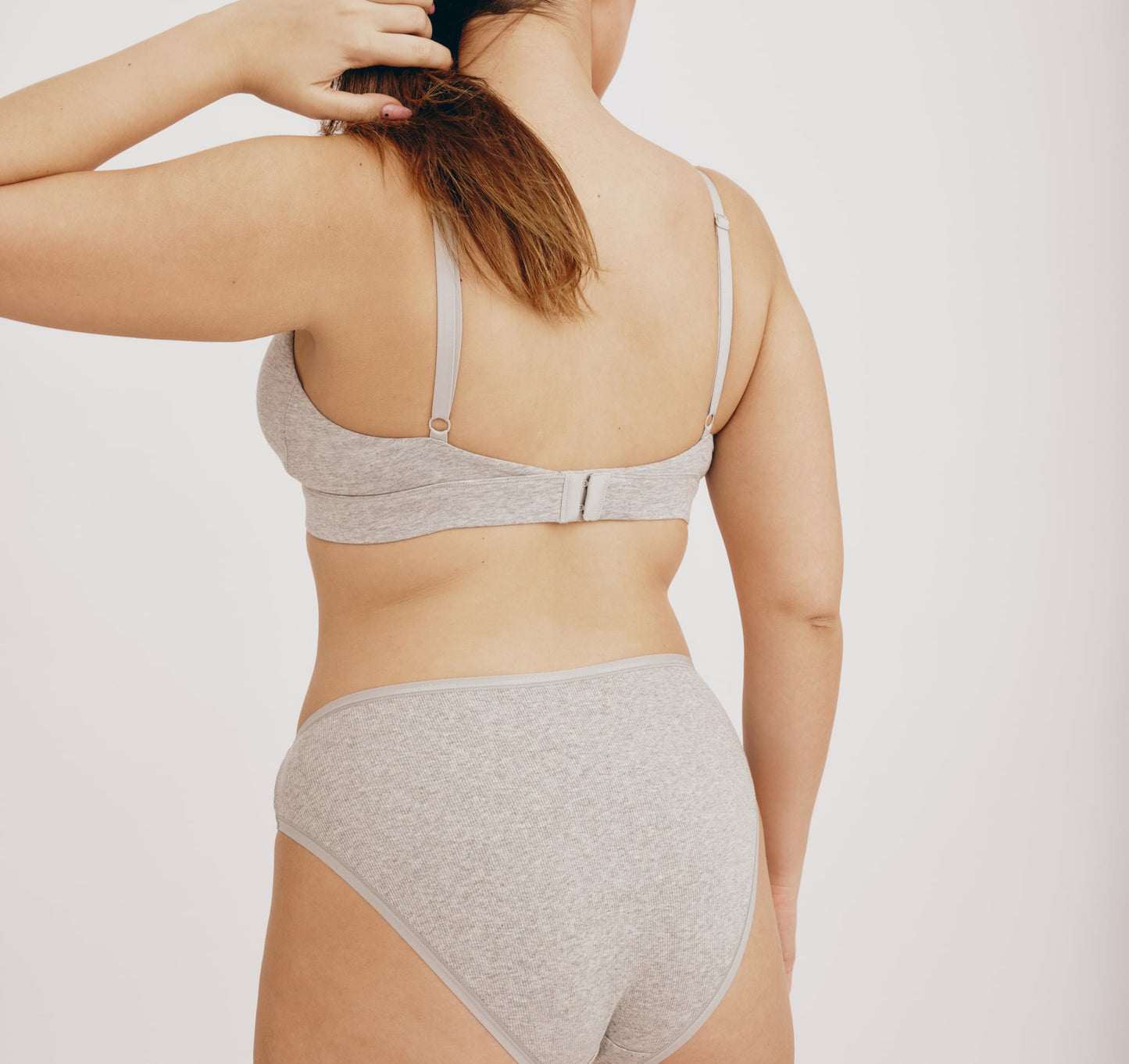 Bralette Triángulo Algodón Orgánico Gris