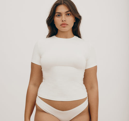 Polera Flex Algodón Orgánico Blanco