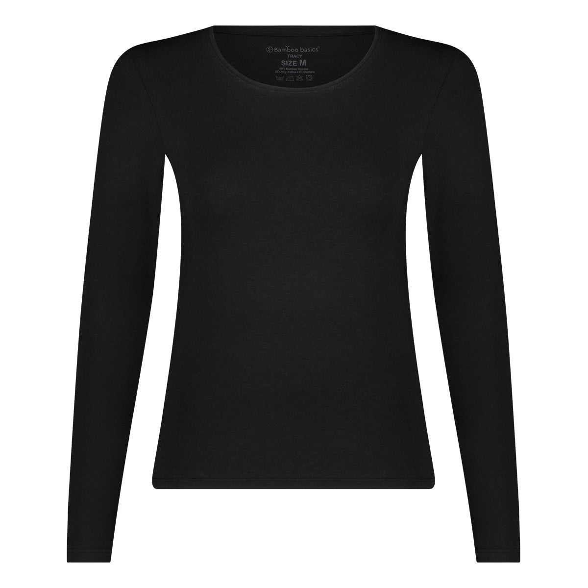Camiseta Térmica Negra Tracy de Bambú y Lana Merino