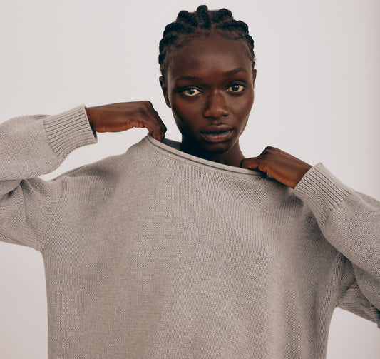 Sweater Algodón Orgánico Gris