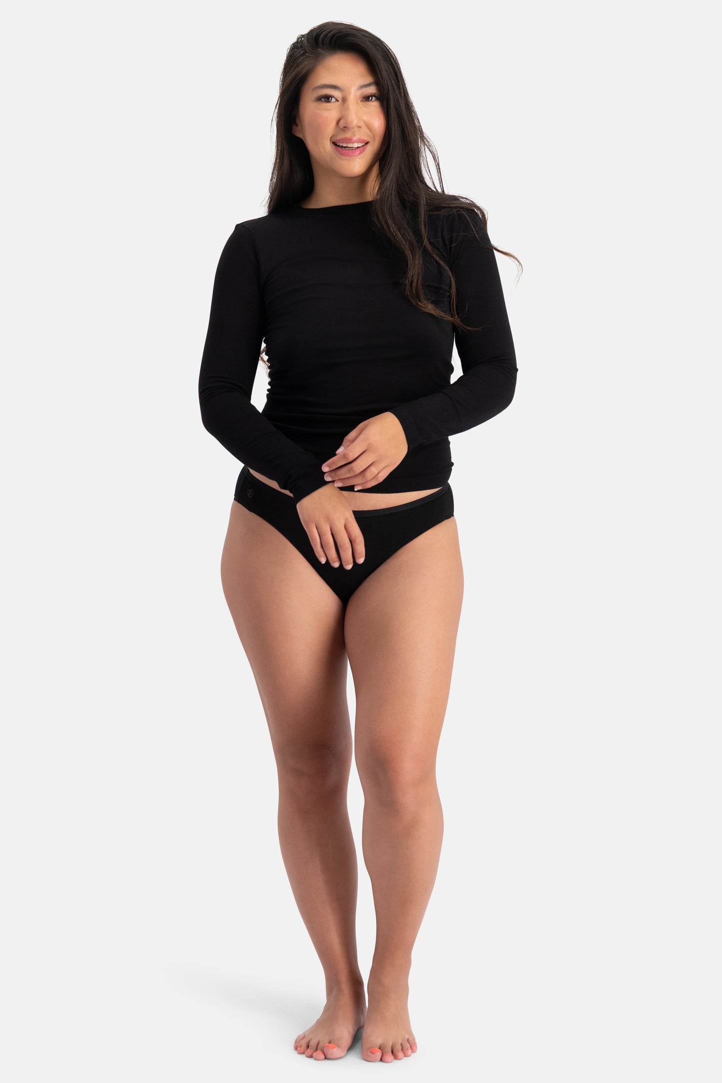 Camiseta Térmica Negra Tracy de Bambú y Lana Merino